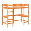 Letto a soppalco moderno con scrivania integrata per bambini e ragazzi (90x200 cm)