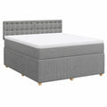 Letto matrimoniale moderno 140x190 cm grigio con materasso e LED