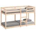 Homgoday Letto a Castello in Pino Massello, Struttura Compatta con Sponde di Sicurezza, Ideale per Materasso 80x200 cm