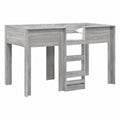 Letto a Castello per Bambini in Legno Grigio 80x200 cm, Design Compatto e Robusto