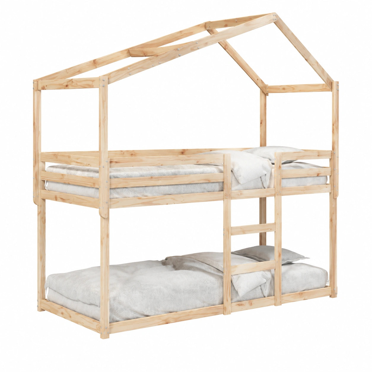 Letto a Castello in Pino 90x190 cm per Bambini
