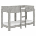 Letto a Castello Salvaspazio per Bambini 90x190 cm in Grigio Cemento, Struttura Robusta e Facile Montaggio