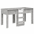 Letto a Castello Grigio per Bambini 80x200 cm, Design Salvaspazio Moderno in Legno Resistente